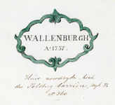 135154 Afbeelding van de naamsteen in de gevel van het huis Wallenburg (Twijnstraat, Wijk B nr. 360), bij de ...